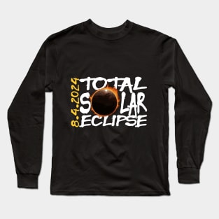 Total solar eclipse 2024 style 1 Long Sleeve T-Shirt